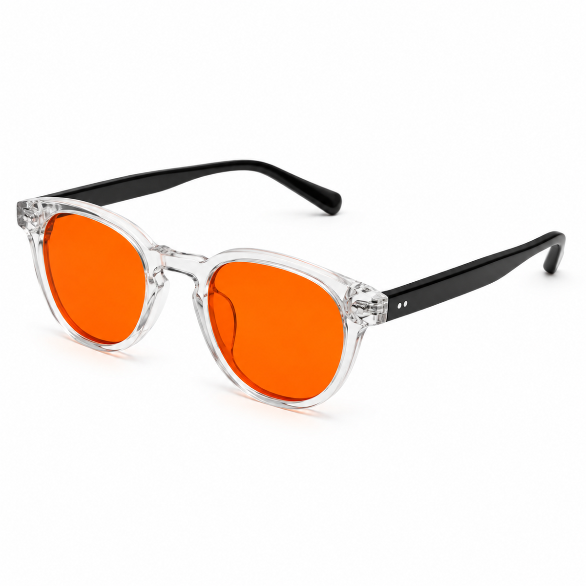 BioSpectral Systems Zoe Quartz (Night) nighttime blue light filtering glasses, side view